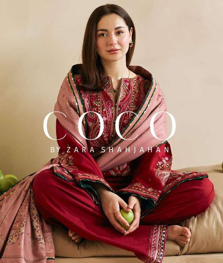 COCO WINTER UNSTICHED 23 by Zara Shahjahan
